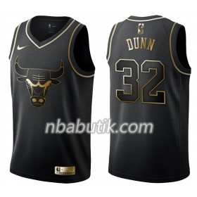 NBA Mænd Trøje Chicago Bulls Kris Dunn 32 Nike Sort Golden Edition Swingman